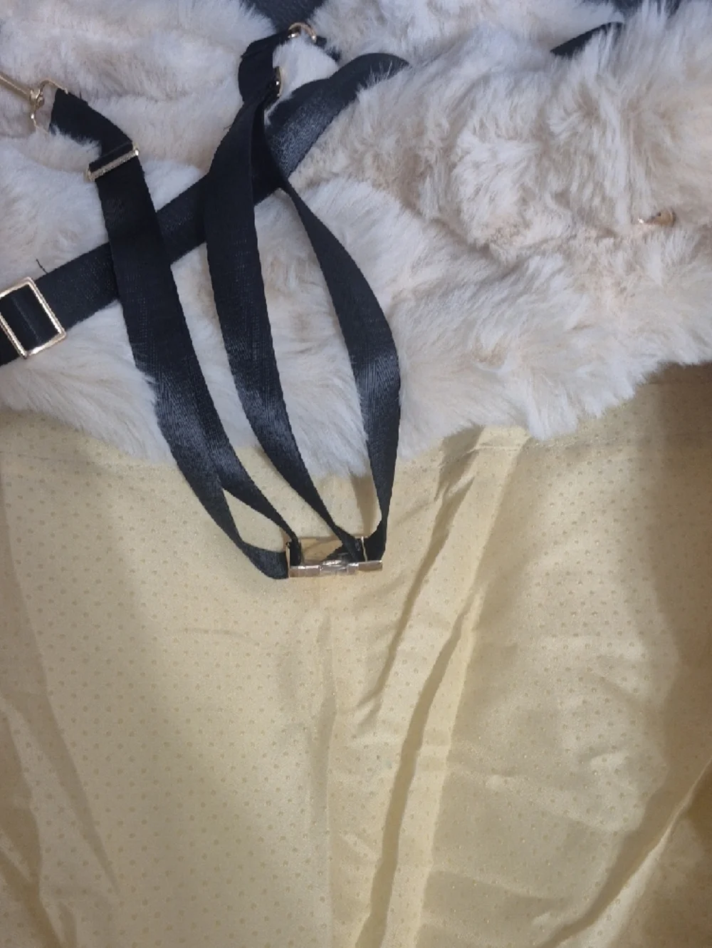 Plush Faux Fur Throw Blanket - Cream